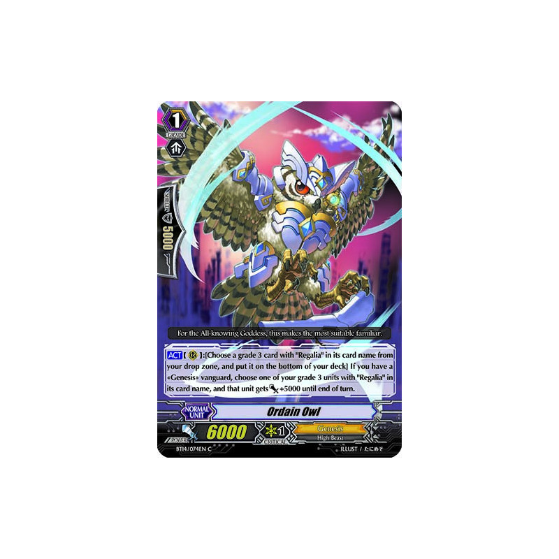 Vanguard_TCG_card_BT14_074EN_C_Ordain_Owl_Brilliant_Strike