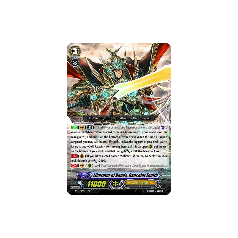 Vanguard_TCG_card_BT14_S02EN_SP_Liberator_of_Bonds_Gancelot_Zenith_Brilliant_Strike