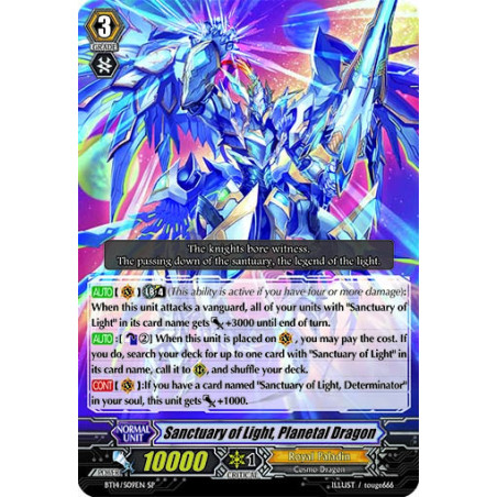Vanguard_TCG_card_BT14_S09EN_SP_Sanctuary_of_Light_Planetal_Dragon_Brilliant_Strike