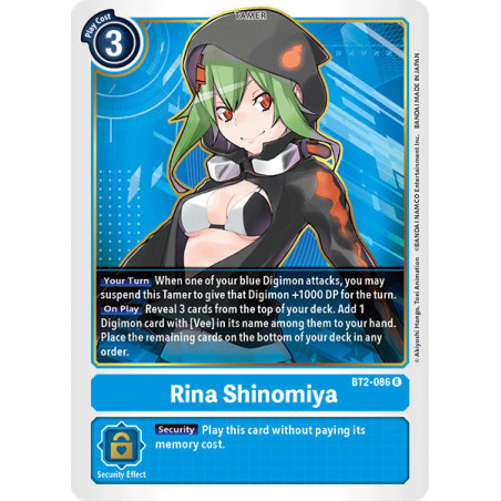 Digimon_TCG_BT2-086_Rina_Shinomiya_Rare_Ultimate_Power_Card_Game