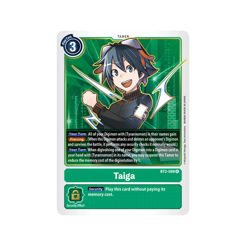 Digimon_TCG_BT2-088_Taiga_Rare_Ultimate_Power_Card_Game