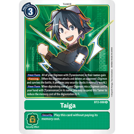 Digimon_TCG_BT2-088_Taiga_Rare_Ultimate_Power_Card_Game