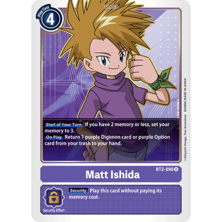 Digimon_TCG_BT2-090_Matt_Ishida_Rare_Ultimate_Power_Card_Game