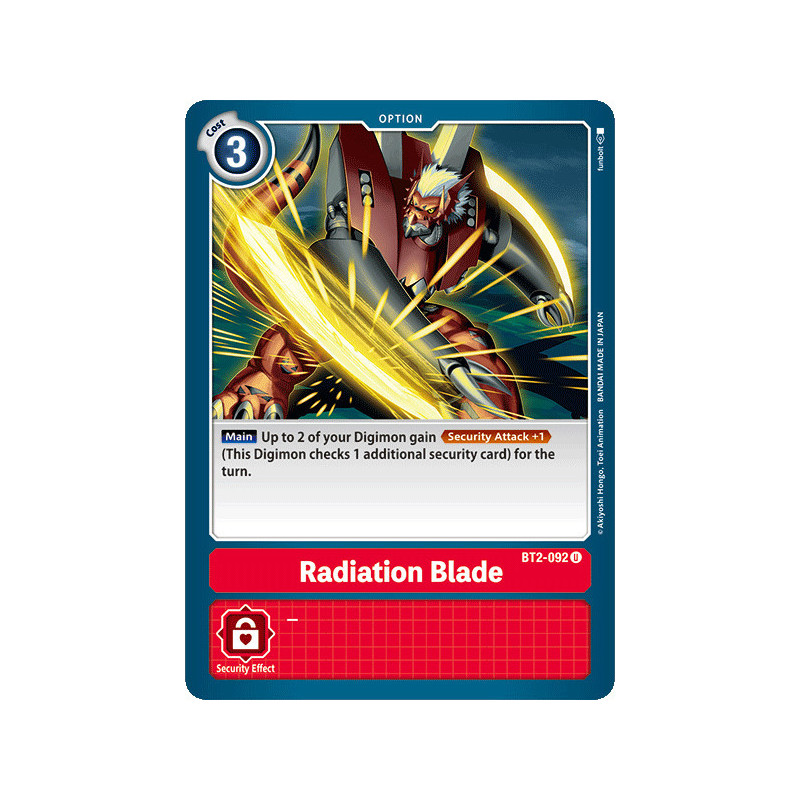 Digimon_TCG_BT2-092_Radiation_Blade_Uncommon_Ultimate_Power_Card_Game