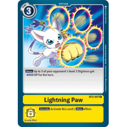 Digimon_TCG_BT2-097_Lightning_Paw_Common_Ultimate_Power_Card_Game