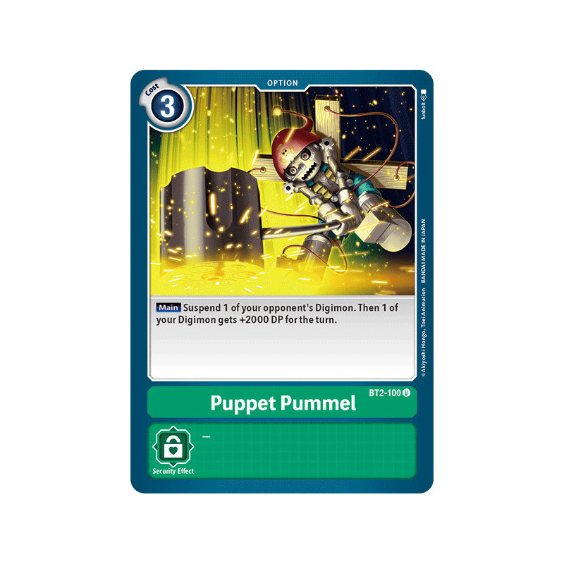 Digimon_TCG_BT2-100_Puppet_Pummel_Uncommon_Ultimate_Power_Card_Game