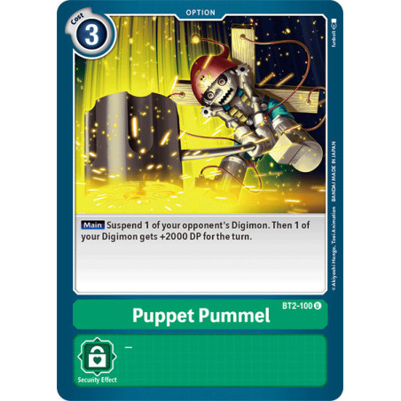 Digimon_TCG_BT2-100_Puppet_Pummel_Uncommon_Ultimate_Power_Card_Game