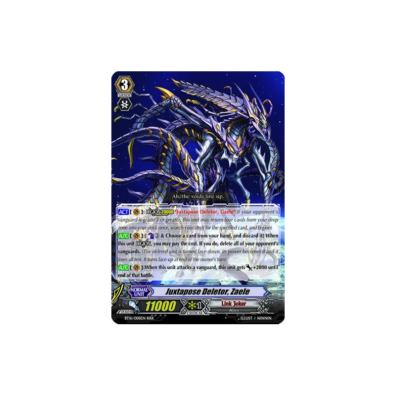 Vanguard_TCG_card_BT16_008EN_RRR_Juxtapose_Deletor_Zaele_Legion_of_Dragons_Blades