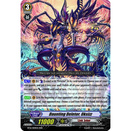 Vanguard_TCG_card_BT16_009EN_RR_Daunting_Deletor_Oksizz_Legion_of_Dragons_Blades