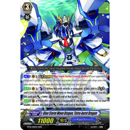 Vanguard_TCG_card_BT16_010EN_RR_Blue_Storm_Wave_Dragon_Tetra-burst_Dragon_Legion_of_Dragons_Blades