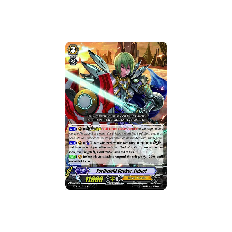 Vanguard_TCG_card_BT16_012EN_RR_Forthright_Seeker_Egbert_Legion_of_Dragons_Blades