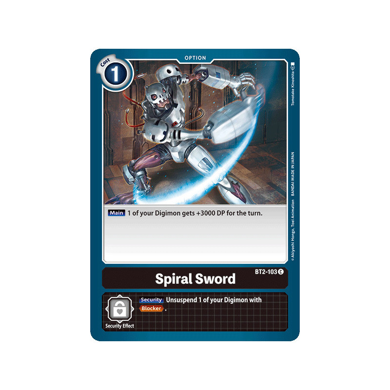 Digimon_TCG_BT2-103_Spiral_Sword_Common_Ultimate_Power_Card_Game