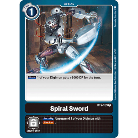 Digimon_TCG_BT2-103_Spiral_Sword_Common_Ultimate_Power_Card_Game