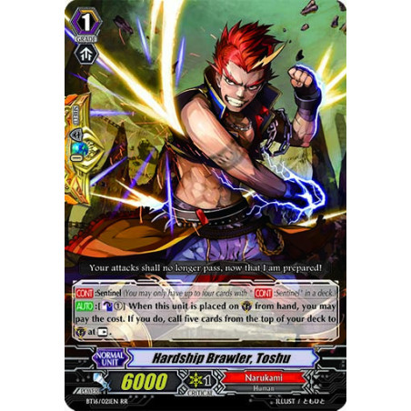 Vanguard_TCG_card_BT16_021EN_R_Hardship_Brawler_Toshu_Legion_of_Dragons_Blades