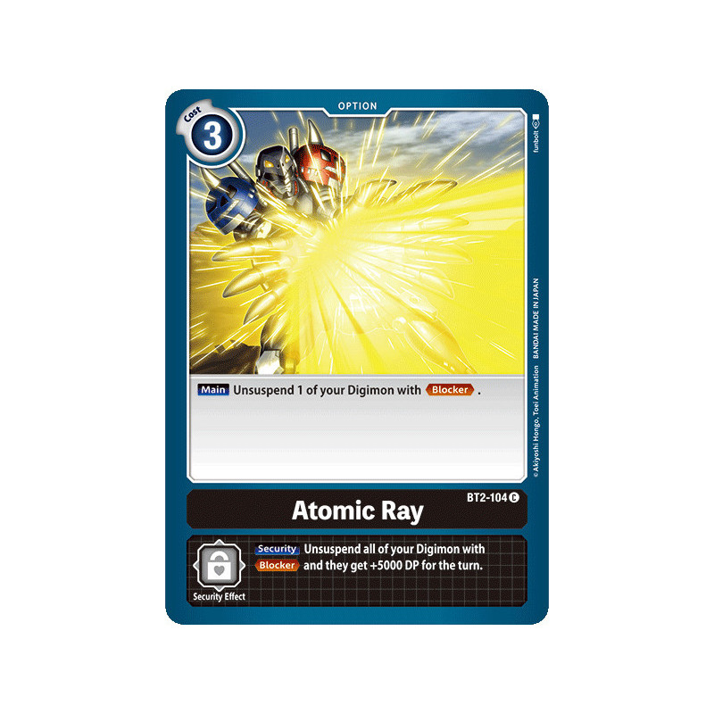 Digimon_TCG_BT2-104_Atomic_Ray_Common_Ultimate_Power_Card_Game