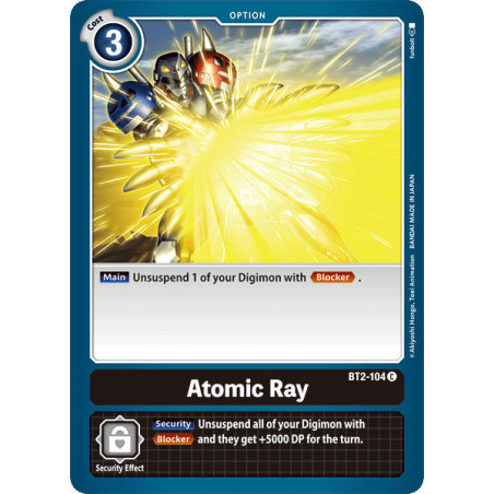 Digimon_TCG_BT2-104_Atomic_Ray_Common_Ultimate_Power_Card_Game