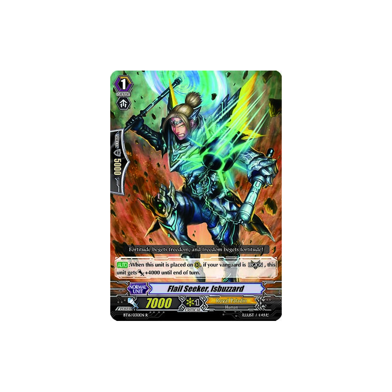 Vanguard_TCG_card_BT16_030EN_R_Flail_Seeker_Isbuzzard_Legion_of_Dragons_Blades