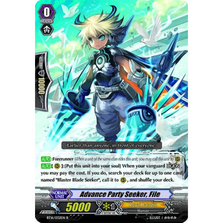 Vanguard_TCG_card_BT16_032EN_R_Advance_Party_Seeker_File_Legion_of_Dragons_Blades