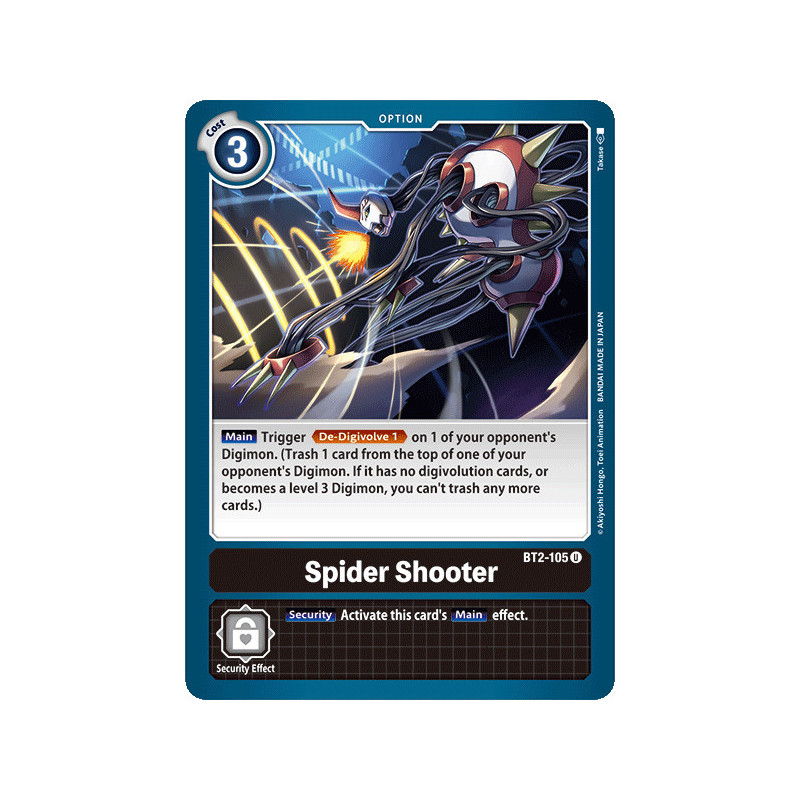 Digimon_TCG_BT2-105_Spider_Shooter_Uncommon_Ultimate_Power_Card_Game