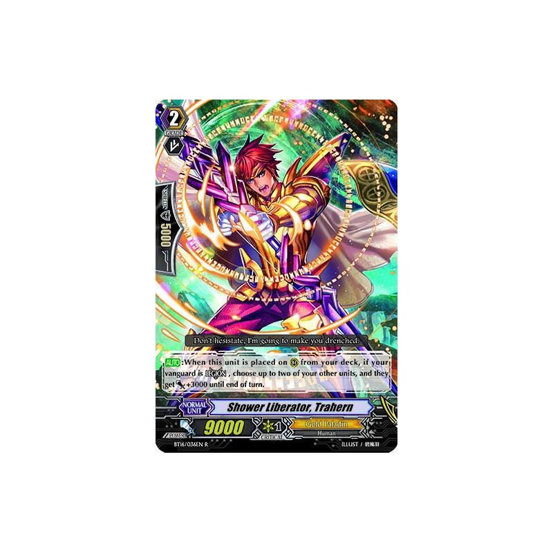 Vanguard_TCG_card_BT16_036EN_R_Shower_Liberator_Trahern_Legion_of_Dragons_Blades