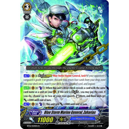 Vanguard_TCG_card_BT16_054EN_C_Blue_Storm_Marine_General_Zaharias_Legion_of_Dragons_Blades