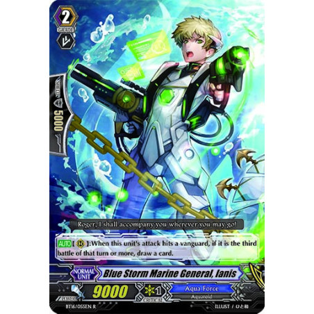 Vanguard_TCG_card_BT16_055EN_C_Blue_Storm_Marine_General_Ianis_Legion_of_Dragons_Blades