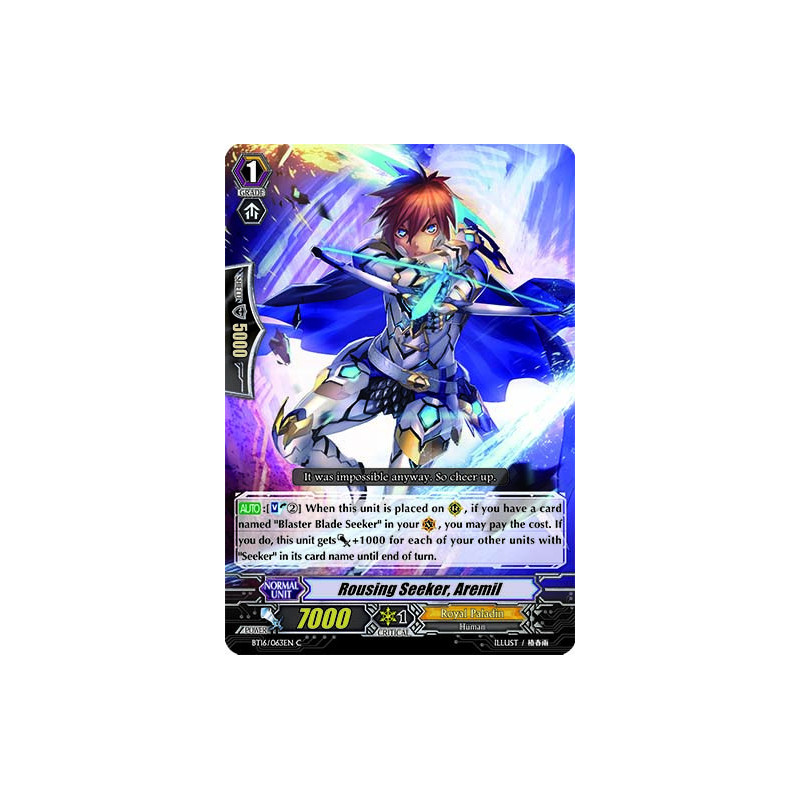 Vanguard_TCG_card_BT16_063EN_C_Rousing_Seeker_Aremil_Legion_of_Dragons_Blades