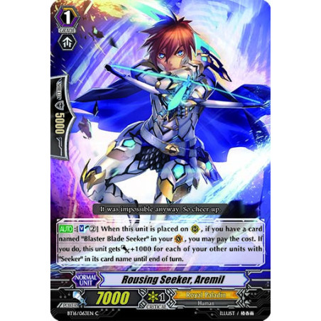 Vanguard_TCG_card_BT16_063EN_C_Rousing_Seeker_Aremil_Legion_of_Dragons_Blades
