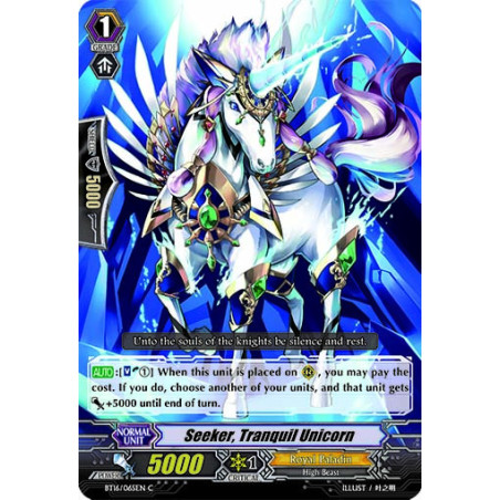 Vanguard_TCG_card_BT16_065EN_C_Seeker_Tranquil_Unicorn_Legion_of_Dragons_Blades