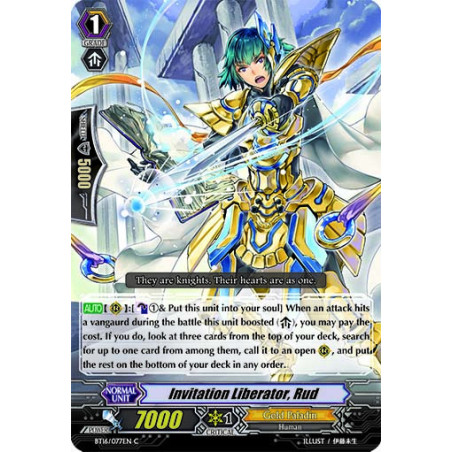 Vanguard_TCG_card_BT16_077EN_C_Invitation_Liberator_Rud_Legion_of_Dragons_Blades