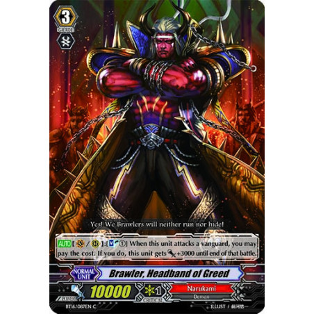 Vanguard_TCG_card_BT16_087EN_C_Brawler_Headband_of_Greed_Legion_of_Dragons_Blades