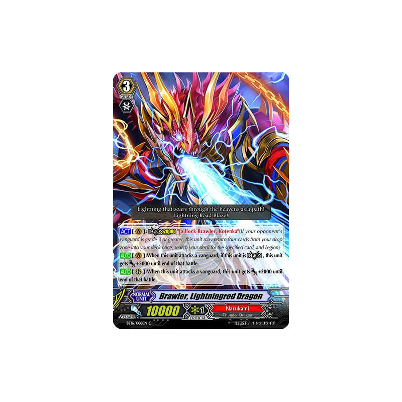 Vanguard_TCG_card_BT16_088EN_C_Brawler_Lightningrod_Dragon_Legion_of_Dragons_Blades