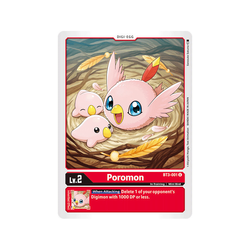 Digimon_TCG_BT3-001_Poromon_Uncommon_Union_Impact_Card_Game