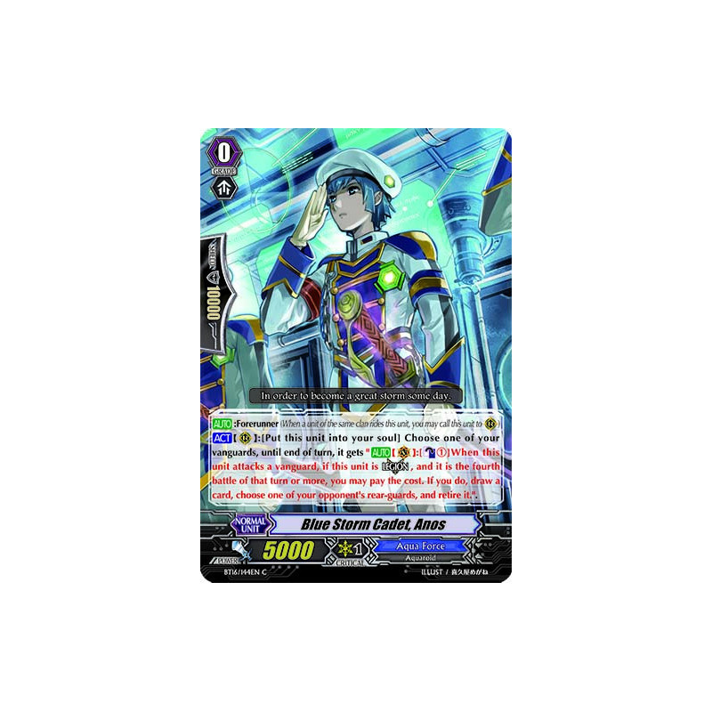 Vanguard_TCG_card_BT16_144EN_C_Blue_Storm_Cadet_Anos_Legion_of_Dragons_Blades