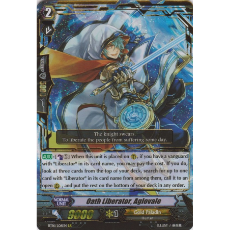 Vanguard_TCG_card_BT16_L06EN_LR_Oath_Liberator_Aglovale_Legion_of_Dragons_Blades