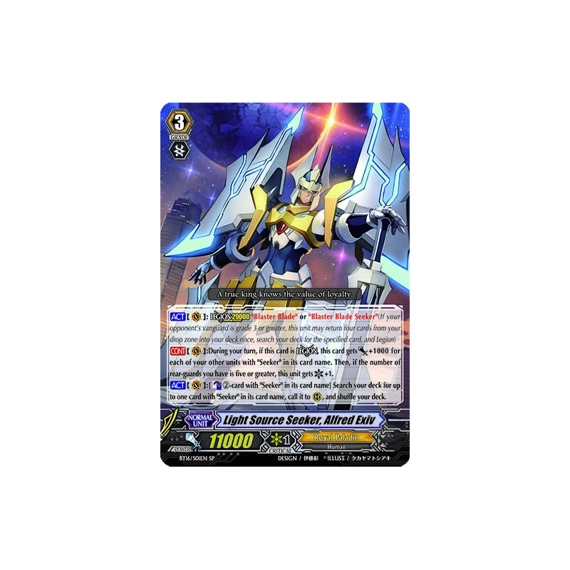 Vanguard_TCG_card_BT16_S01EN_SP_Light_Source_Seeker_Alfred_Exiv_Legion_of_Dragons_Blades