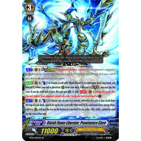 Vanguard_TCG_card_BT16_S04EN_SP_Bluish_Flame_Liberator_Prominence_Glare_Legion_of_Dragons_Blades