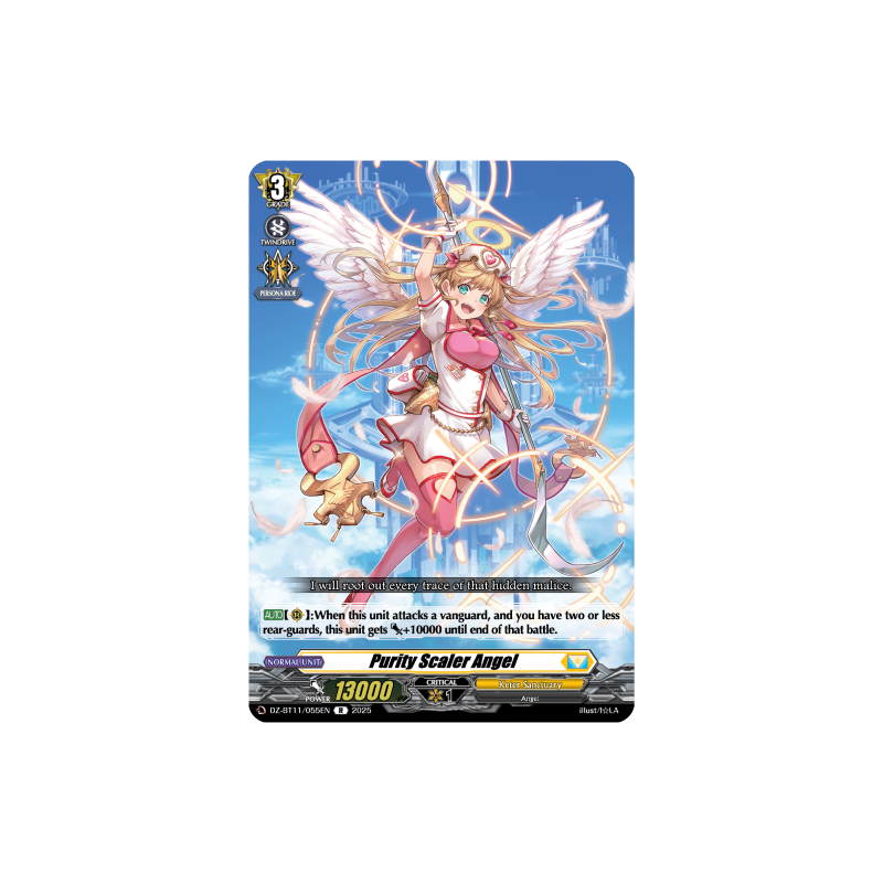 Vanguard_TCG_card_DZ-BT11_055EN_R_Purity_Scaler_Angel_Symphony_of_Might_Bloom