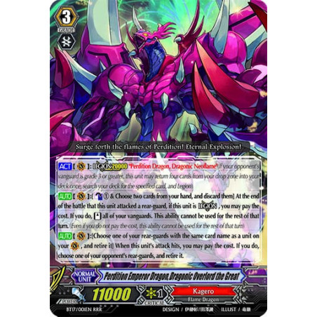 Vanguard_TCG_card_BT17_001EN_RRR_Perdition_Emperor_Dragon_Dragonic_Overlord_the_Great_Blazing_Perdition