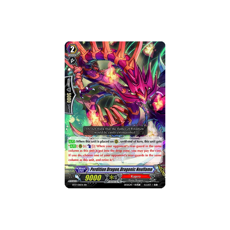 Vanguard_TCG_card_BT17_011EN_RR_Perdition_Dragon_Dragonic_Neoflame_Blazing_Perdition