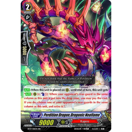 Vanguard_TCG_card_BT17_011EN_RR_Perdition_Dragon_Dragonic_Neoflame_Blazing_Perdition
