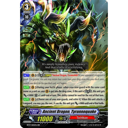 Vanguard_TCG_card_BT17_015EN_RR_Ancient_Dragon_Tyrannoquake_Blazing_Perdition