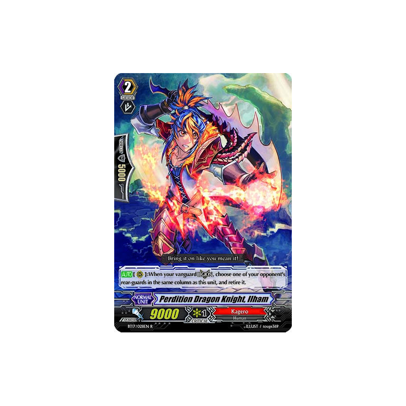 Vanguard_TCG_card_BT17_028EN_R_Perdition_Dragon_Knight_Ilham_Blazing_Perdition