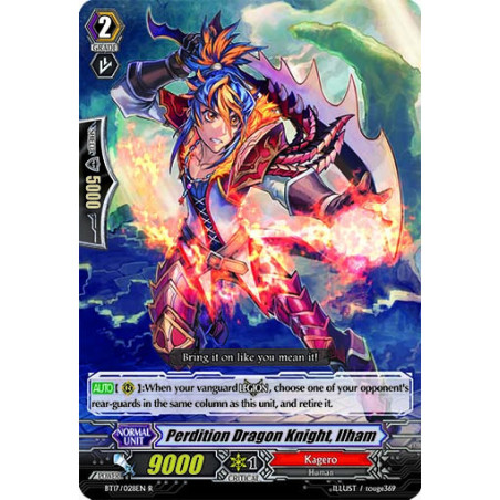 Vanguard_TCG_card_BT17_028EN_R_Perdition_Dragon_Knight_Ilham_Blazing_Perdition