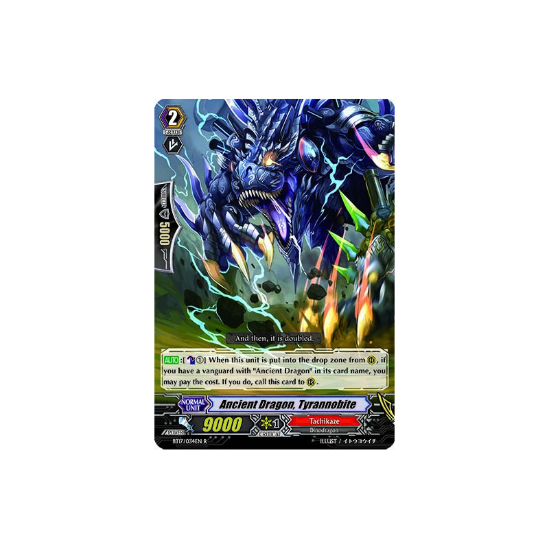 Vanguard_TCG_card_BT17_034EN_R_Ancient_Dragon_Tyrannobite_Blazing_Perdition