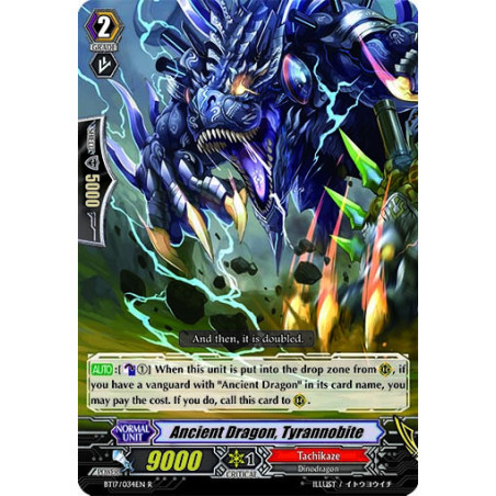 Vanguard_TCG_card_BT17_034EN_R_Ancient_Dragon_Tyrannobite_Blazing_Perdition