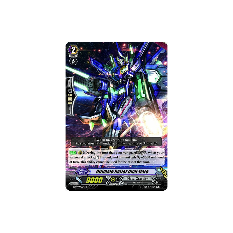 Vanguard_TCG_card_BT17_036EN_R_Ultimate_Raizer_Dual-flare_Blazing_Perdition