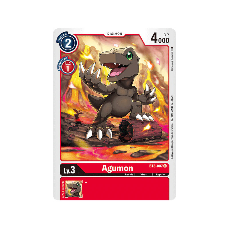 Digimon_TCG_BT3-007_Agumon_Common_Union_Impact_Card_Game