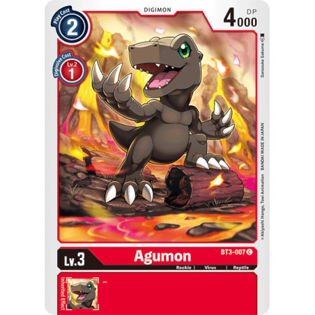 Digimon_TCG_BT3-007_Agumon_Common_Union_Impact_Card_Game