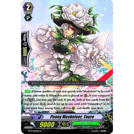 Vanguard_TCG_card_BT17_054EN_C_Peony_Musketeer_Toure_Blazing_Perdition